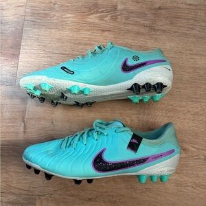 Nike Tiempo Legend 10 Academy AG Aqua and Violet Soccer Cleats